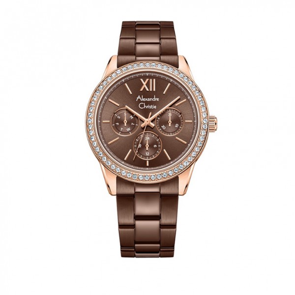 Alexandre Christie AC 2A46 Rosegold Brown Steel BFBROBO